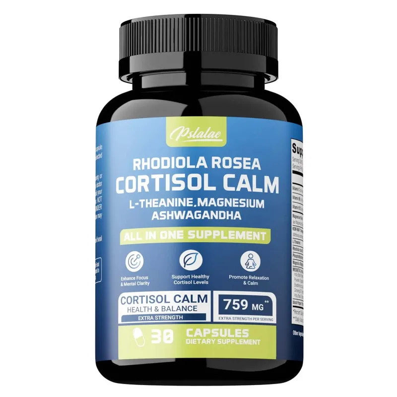 16-in-1 Super Calm Cortisol Manager Supplement - Improves Focus and Mental Clarity Relieves Fatigue for Women & Men