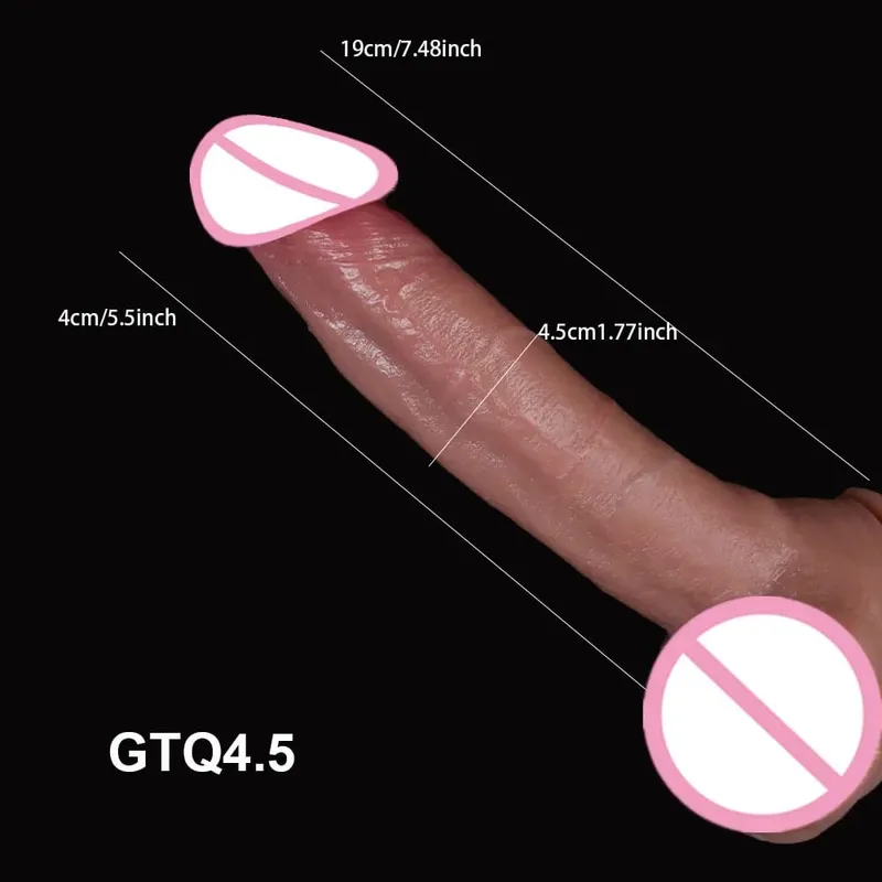 Ruddy Glans Erect Dildo Soft Skin Big Penis Cheap Female Masturbator Adult Strapon Suction Cup Anal Sex Toys for Women Massager