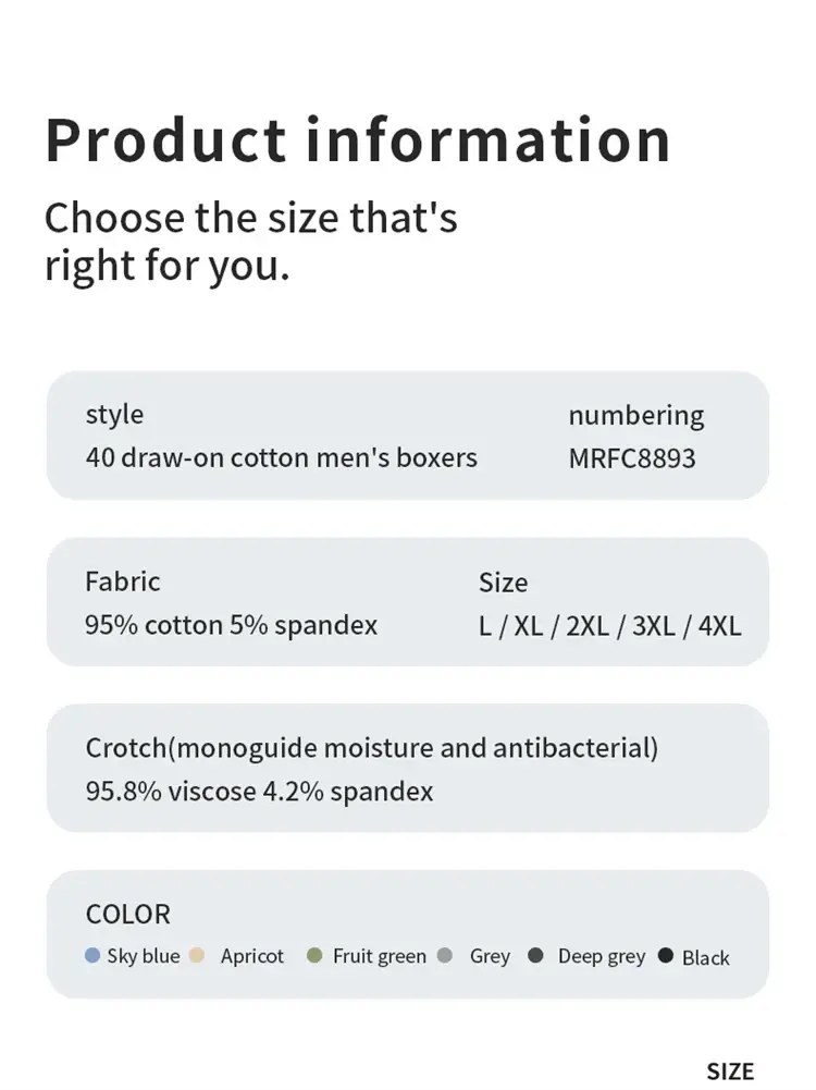 MiiOW 3Pcs Men's Striped Funny Boxer Shorts Underwear Antibacterial Crotch Underpants Man Breathable Cotton Lingerie Panties