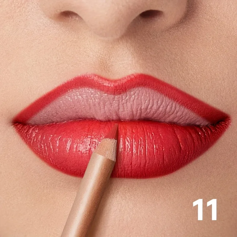 Matte Lip Liner Pencil Nude Long-Lasting Waterproof Smudge-Proof Precise Outline Smooth Creamy Formula