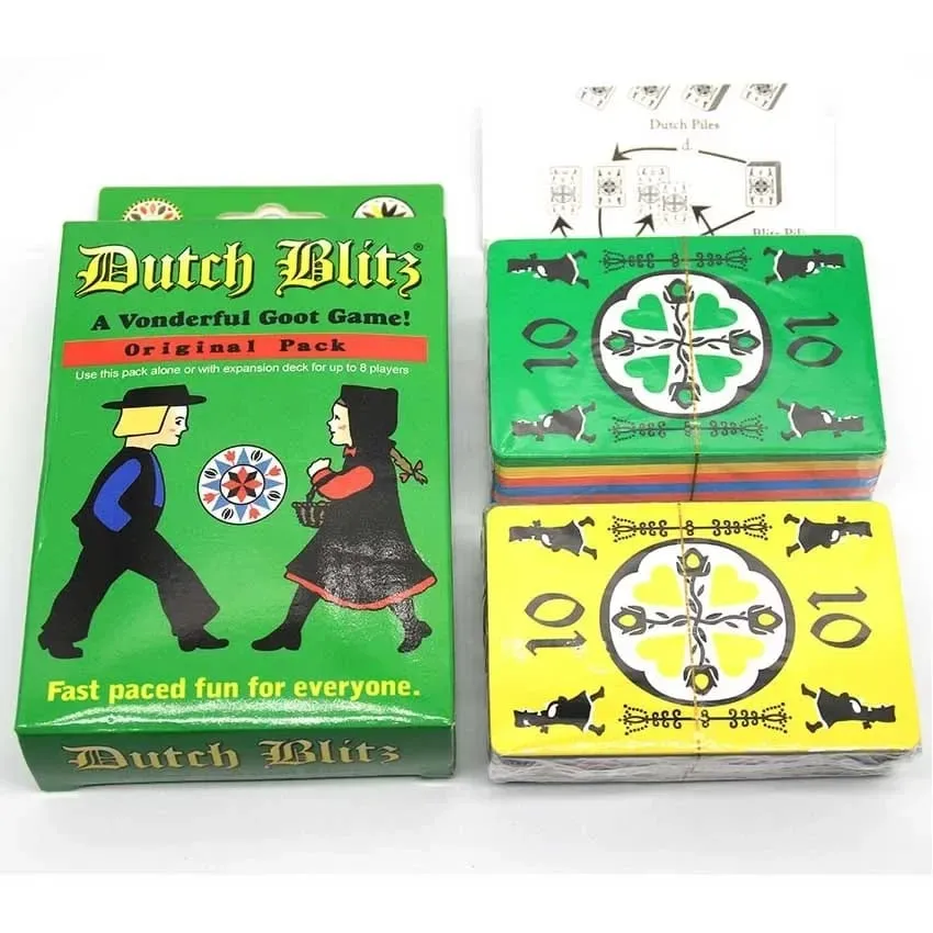 Dutch Blitz The Original Fast Paced Card Game Contains 160 Card Quick And Easy To Learn Great Family Game For Everyone For 2