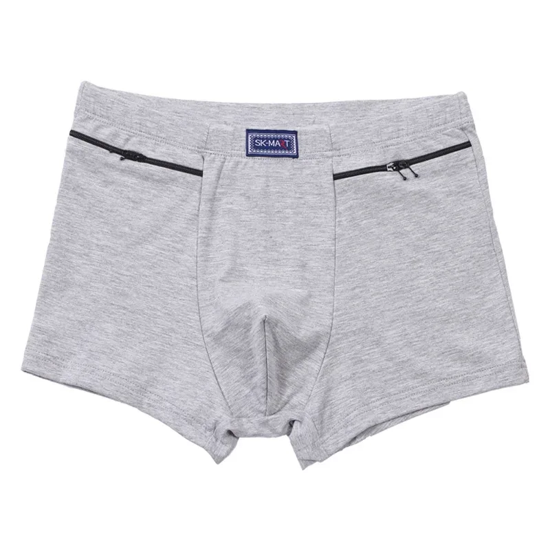 Men's Pockets Underwear Anti-theft Briefs Boxer Panties,two Zippers Pockets Cotton Underpants,mens Boxers Briefs,booty shorts 3256802472559571
