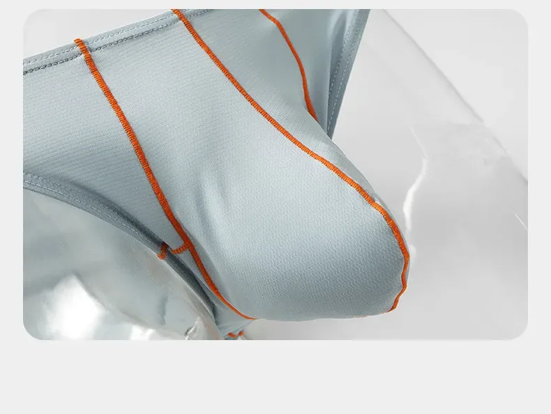 Mens Underwear Briefs Shorts Slim Nylon Ice Silk Panties Man U Convex Pouch Low Rise Underpant Cueca Calzoncillo Plus Size M-XXL