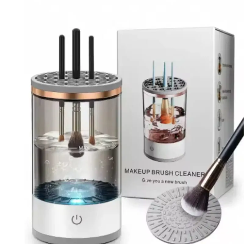 Portable USB Rechargeable Electric Makeup Brush Machine Efficient Automatic for Home Travel Cosmetic Brushes Deep Cleaning Tools