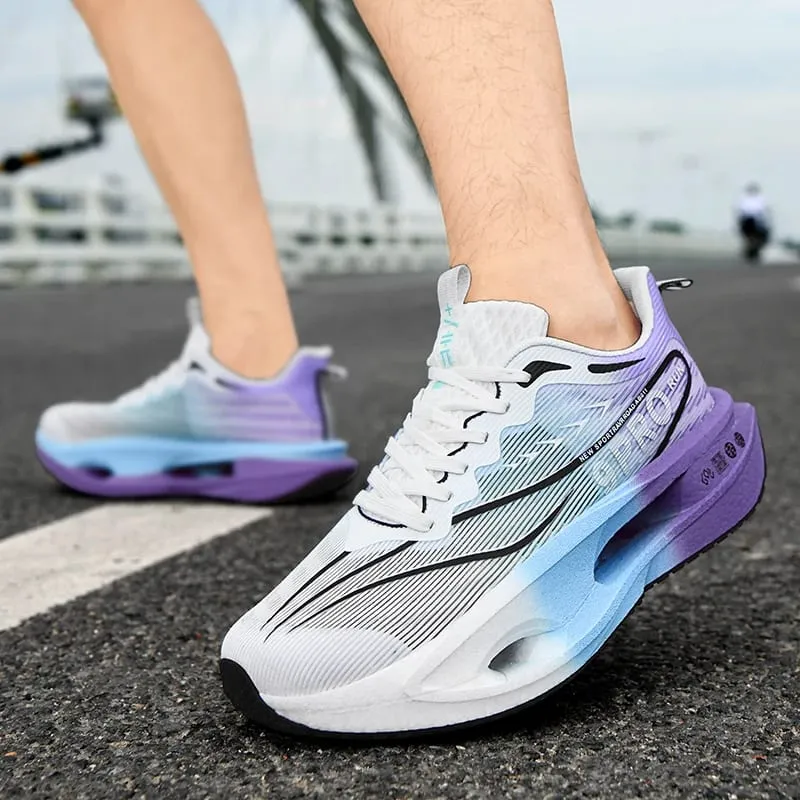Men Running Shoes Cushion Stable Lightweight Sport Shoes Mesh Breathable Casual Sneakers Women Non-slip Outdoor Athletic Shoes