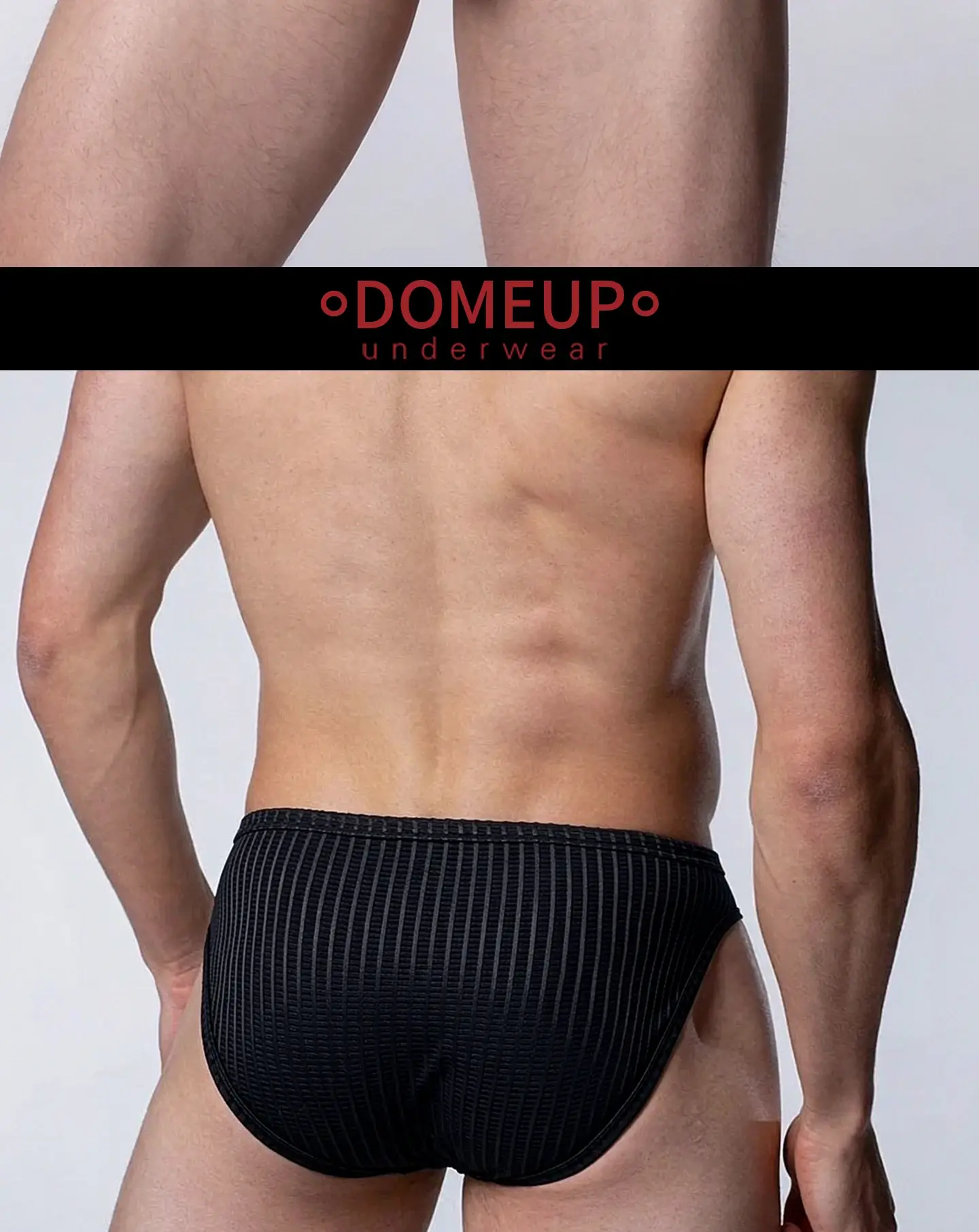 Men's Low‑Rise Briefs, Vertical Striped Sheer Mesh Underwear, Nylon Elastane Stretch Pouch Underpants for Daily Wear