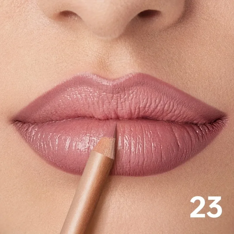 Matte Lip Liner Pencil Nude Long-Lasting Waterproof Smudge-Proof Precise Outline Smooth Creamy Formula