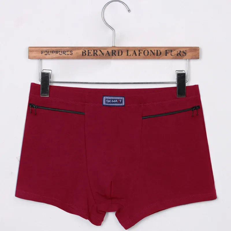 Men's Pockets Underwear Anti-theft Briefs Boxer Panties,two Zippers Pockets Cotton Underpants,mens Boxers Briefs,booty shorts 3256802472559571