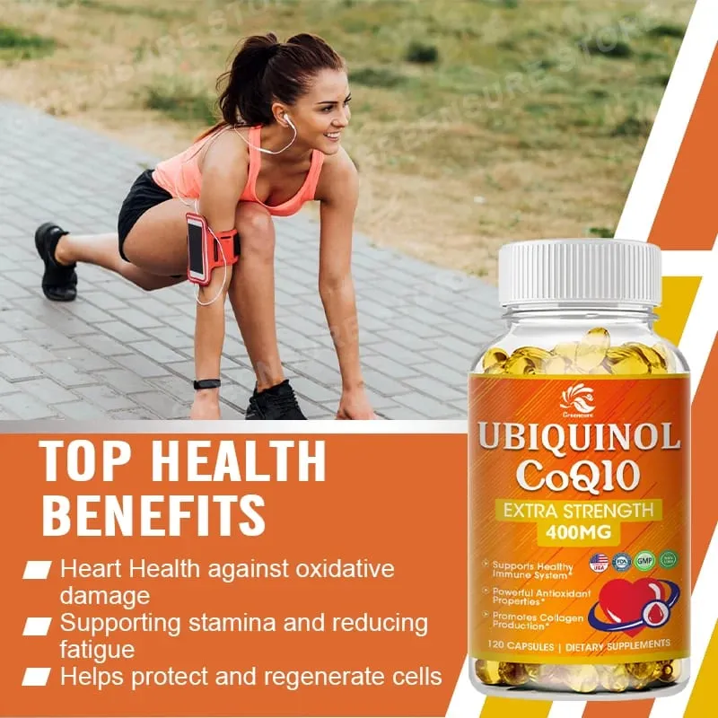 Buy 3 Get 1 Free - CoQ10 Capsules (Ubiquinone) 400mg - Support for Brain Heart & Energy Health – High Absorption Supplement