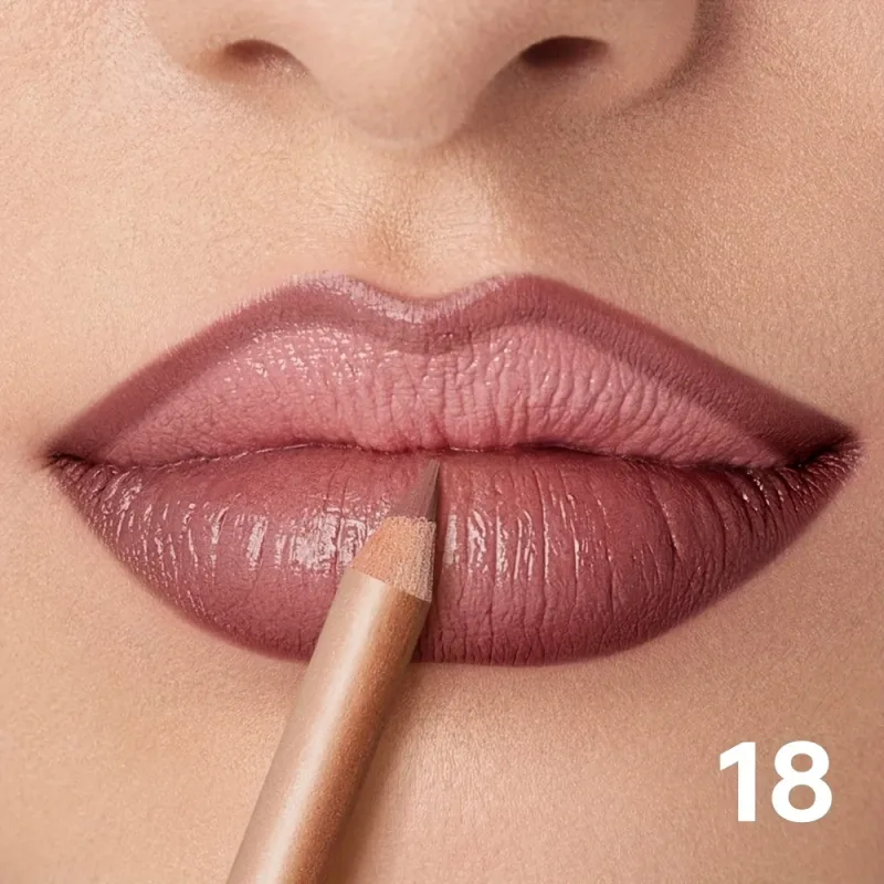 Matte Lip Liner Pencil Nude Long-Lasting Waterproof Smudge-Proof Precise Outline Smooth Creamy Formula