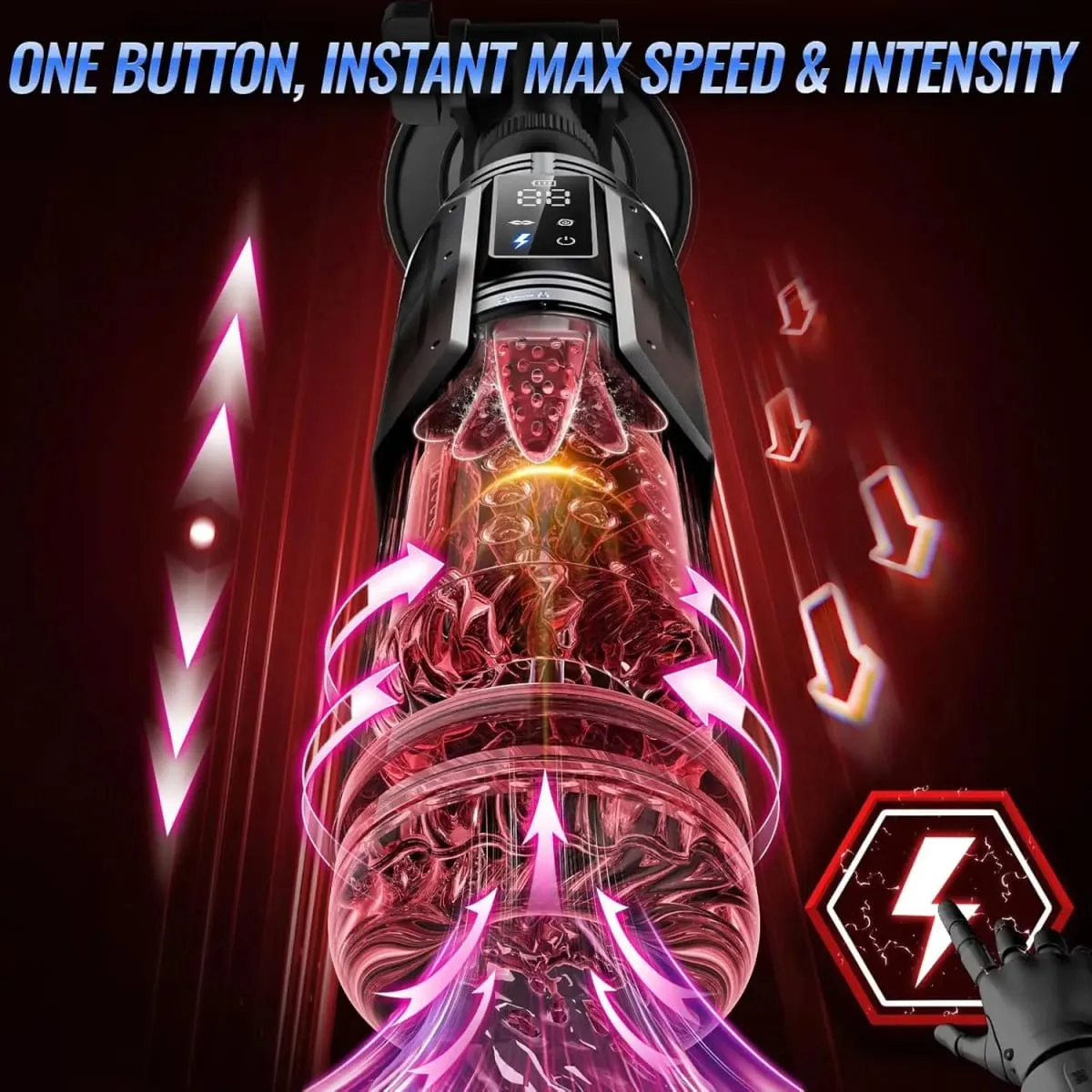 Automatic Male Masturbator APP Controlled 7 Modes Vibrating Pocket Pussy Realistic 3D Texture Tight Stroker Blowjob Pro Sex Toy — image 5