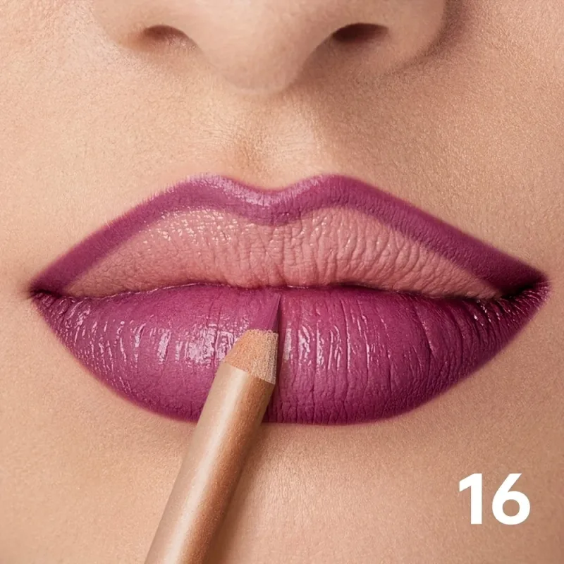 Matte Lip Liner Pencil Nude Long-Lasting Waterproof Smudge-Proof Precise Outline Smooth Creamy Formula