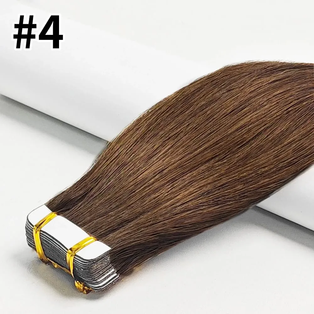 Tape In Hair Extensions 100% Remy human Hair Cuticle Skin Weft Seamless Adhesive Tape Hair Extensions 50G /set 20pc Best Quality