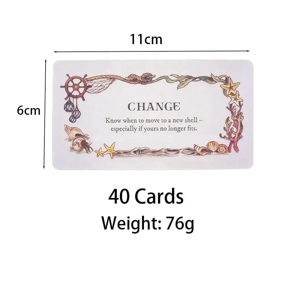 Sea Melodies Magical Messages Word Cards Mini Edition for Family Gatherings 40Pcs 11*6cm Board Game English Version
