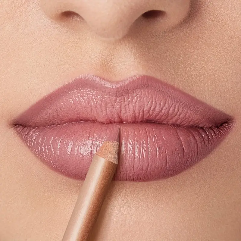 Matte Lip Liner Pencil Nude Long-Lasting Waterproof Smudge-Proof Precise Outline Smooth Creamy Formula