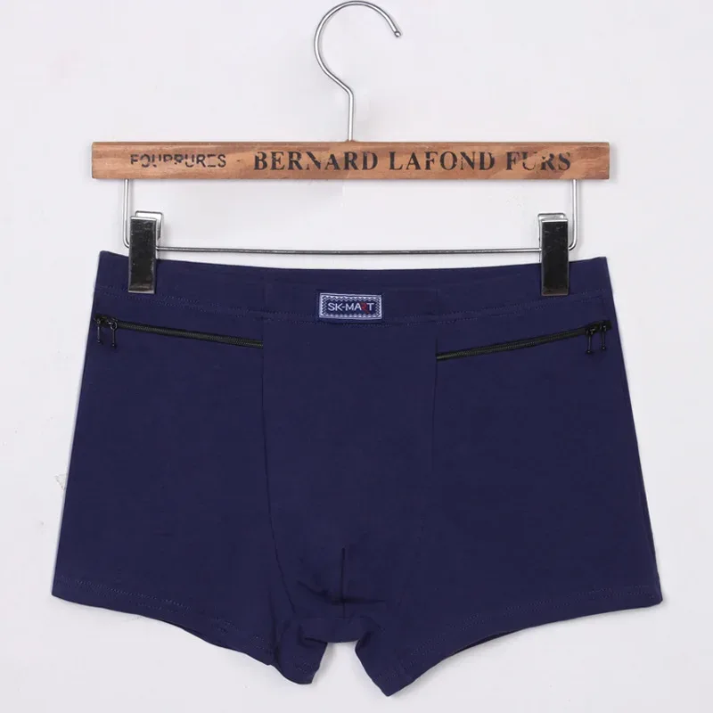 Men's Pockets Underwear Anti-theft Briefs Boxer Panties,two Zippers Pockets Cotton Underpants,mens Boxers Briefs,booty shorts 3256802472559571