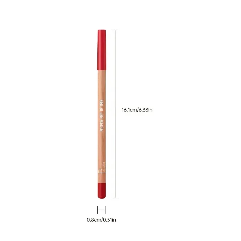 Matte Lip Liner Pencil Nude Long-Lasting Waterproof Smudge-Proof Precise Outline Smooth Creamy Formula