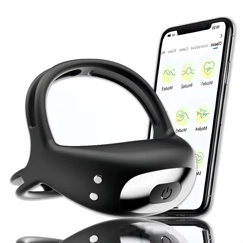 APP Penis Cock Ring Male Wireless Remote Control Male Ejaculation Delay Stimulator Anal Butt Plug Adult Sex Toy for Men Couples