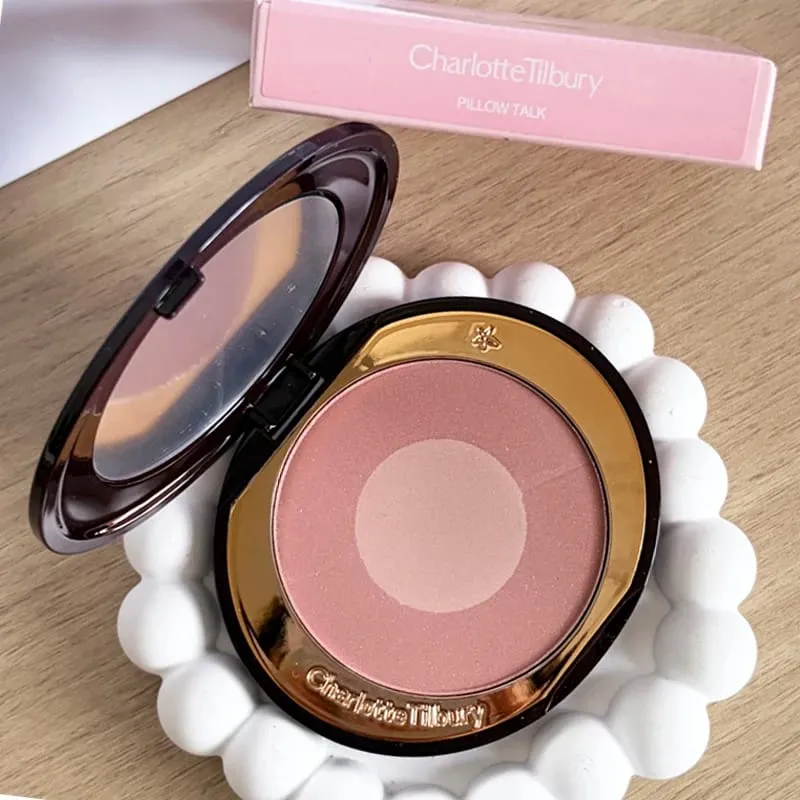 Charlotte Tilbury PILLOW TALK Series Soft Heart Double Color Powder Blusher Color Plate Hot Color Code First Love Sex on Fire