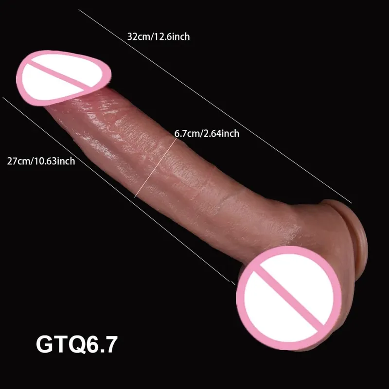 Ruddy Glans Erect Dildo Soft Skin Big Penis Cheap Female Masturbator Adult Strapon Suction Cup Anal Sex Toys for Women Massager
