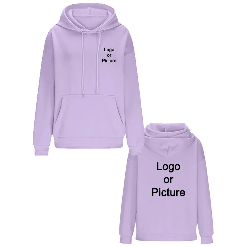 DIY Design Oversize Hoodies Women Fashion Customized Printed Loose Long Sleeve Shoulder Drop Cuff Sweathsirts Pullovers Sudadera