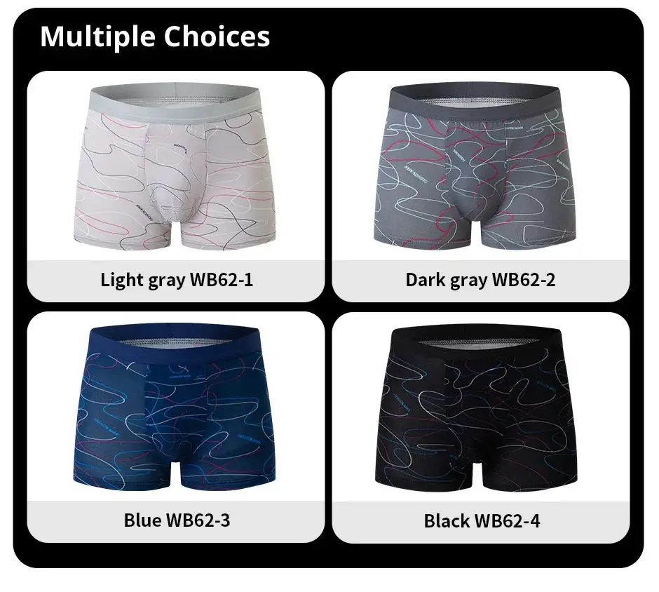 8-piece Set Of Men's Underwear Mixed With Youth Quick Drying Sporty Comfortable Plus Size Casual Flat Corner Pants Trendy