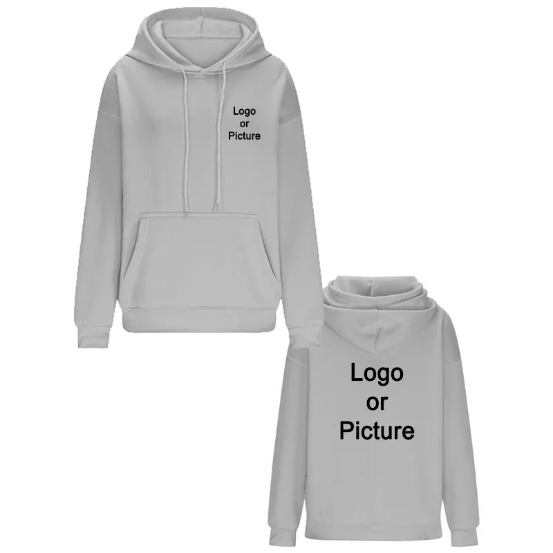 DIY Design Oversize Hoodies Women Fashion Customized Printed Loose Long Sleeve Shoulder Drop Cuff Sweathsirts Pullovers Sudadera