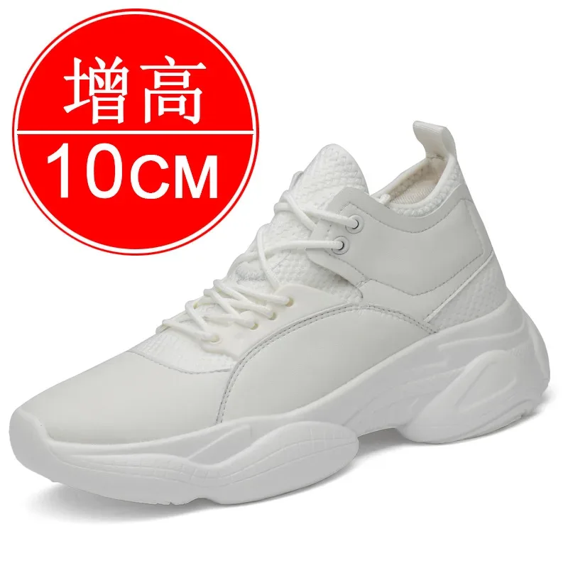 Invisible height-increasing shoes by 10cm.Men's shoes with thick soles for casual and sports wear.8-inch inner height enhancers