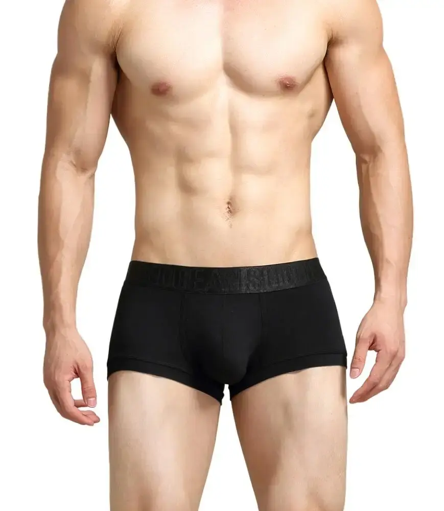 Men's Breathable Cotton Boxer Shorts U-Convex Pouch Low-Waist Soft Stretch Underwear for Daily Casual & Intimate Wear
