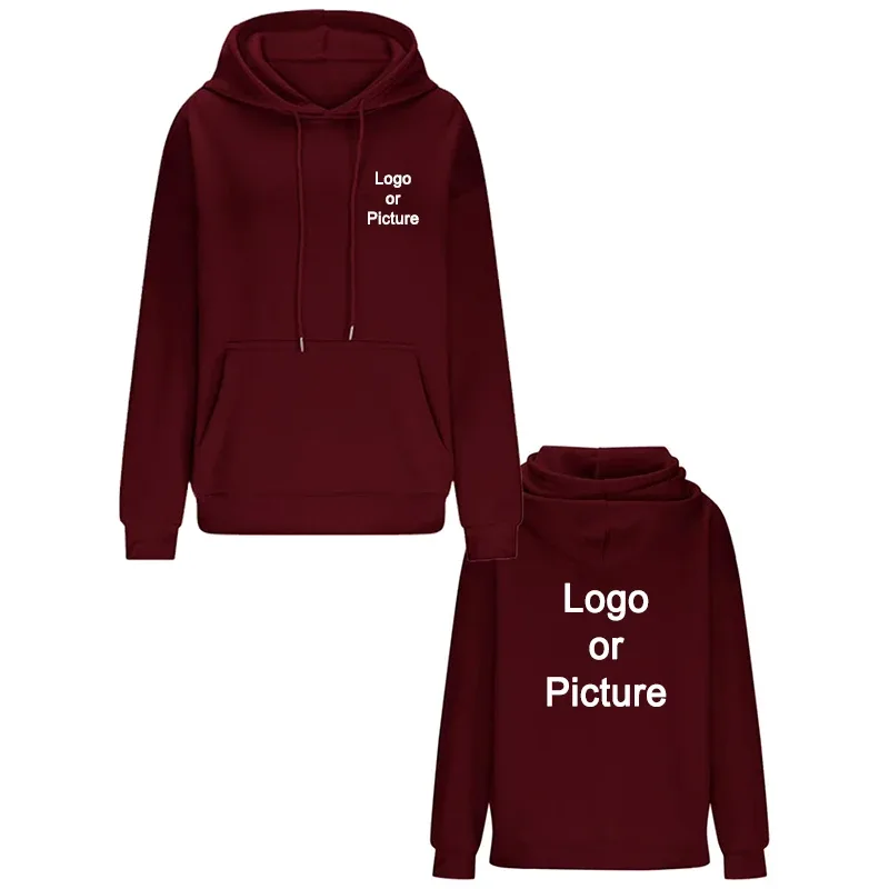 DIY Design Oversize Hoodies Women Fashion Customized Printed Loose Long Sleeve Shoulder Drop Cuff Sweathsirts Pullovers Sudadera