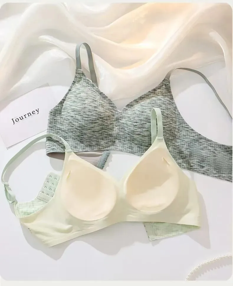 Women's Non-trace Jelly Push-Up Bra Soft Support Comfortable Anti-Sagging Lingerie without Underwire for Everyday W