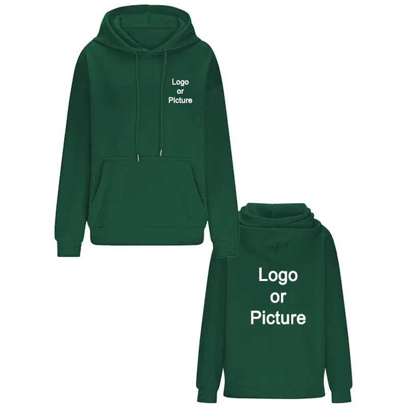 DIY Design Oversize Hoodies Women Fashion Customized Printed Loose Long Sleeve Shoulder Drop Cuff Sweathsirts Pullovers Sudadera