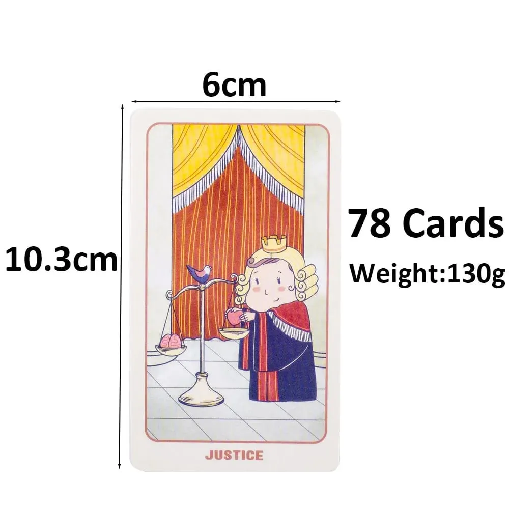 78 Pcs Joyful Whimsical Cute Baby Cartoon Tarot Deck - an Intuitive And Magical 78-Card Deck for Divination And Self-Discovery