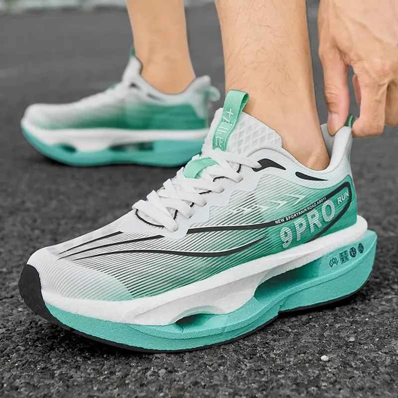 Men Running Shoes Cushion Stable Lightweight Sport Shoes Mesh Breathable Casual Sneakers Women Non-slip Outdoor Athletic Shoes