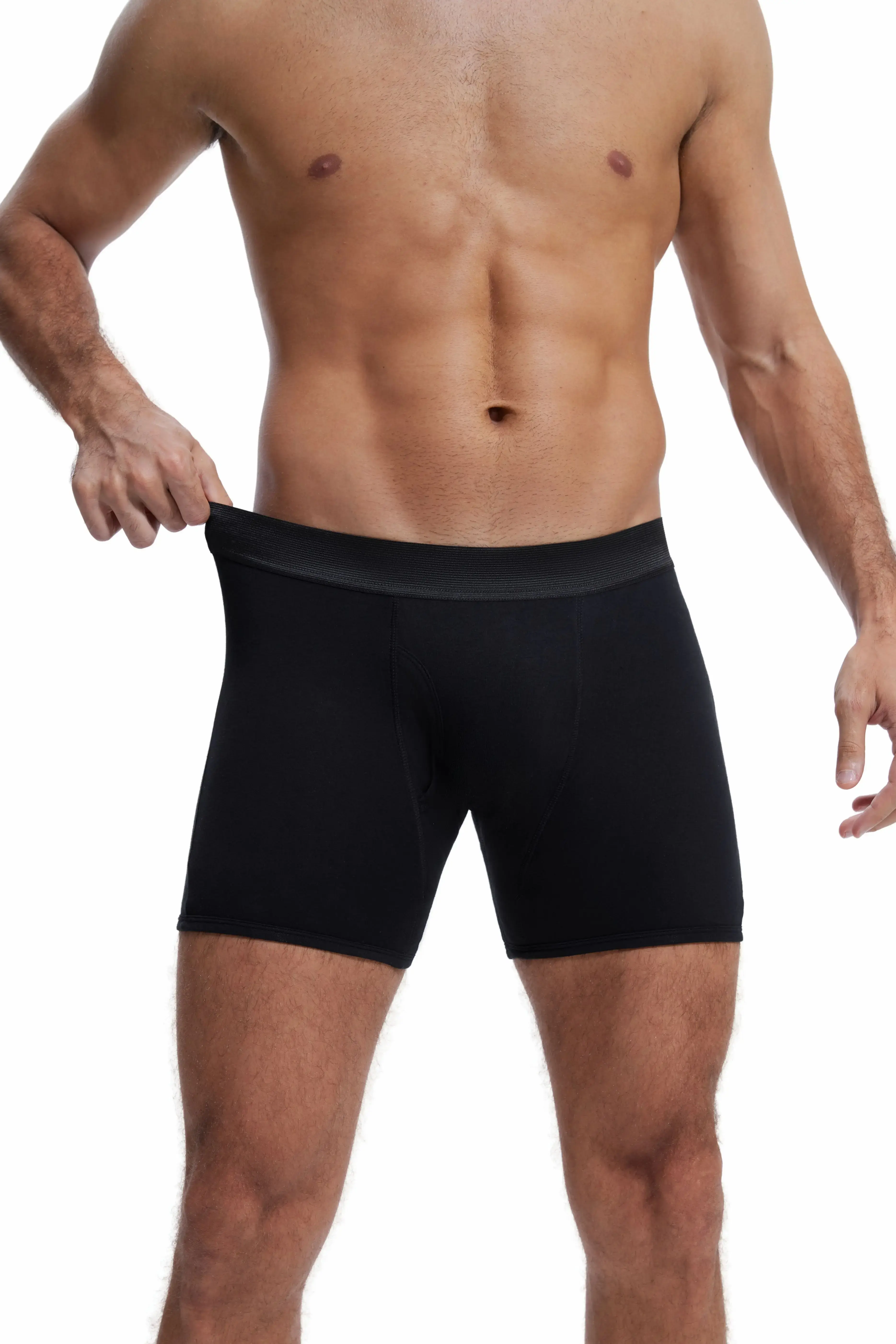 Drop shipping cotton men's incontinence underwear 200ML four-layer absorbent leak-proof menstrual incontinence underwear boxer