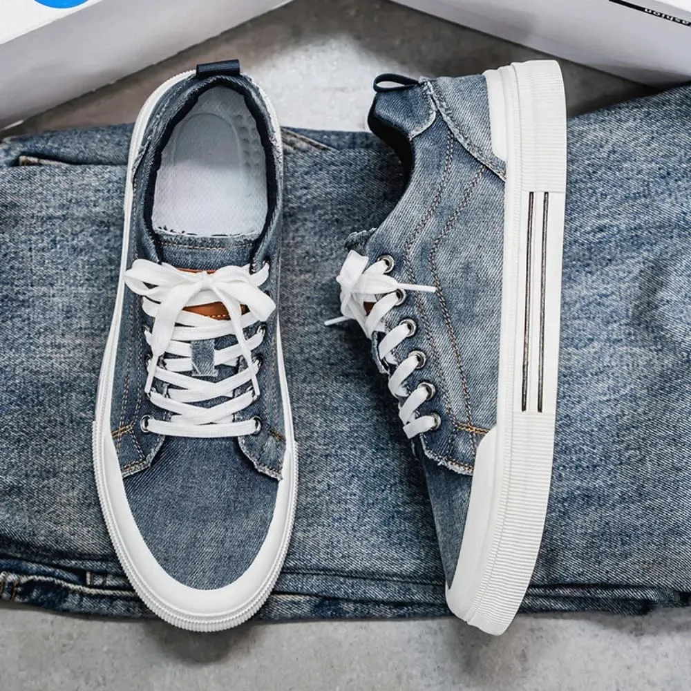 Breathable Canvas Shoes Men Sneakers Soft-soled Casual Board Shoes Low Top Flat Bottomed Trendy Men's Shoes Fashion Zapatillas