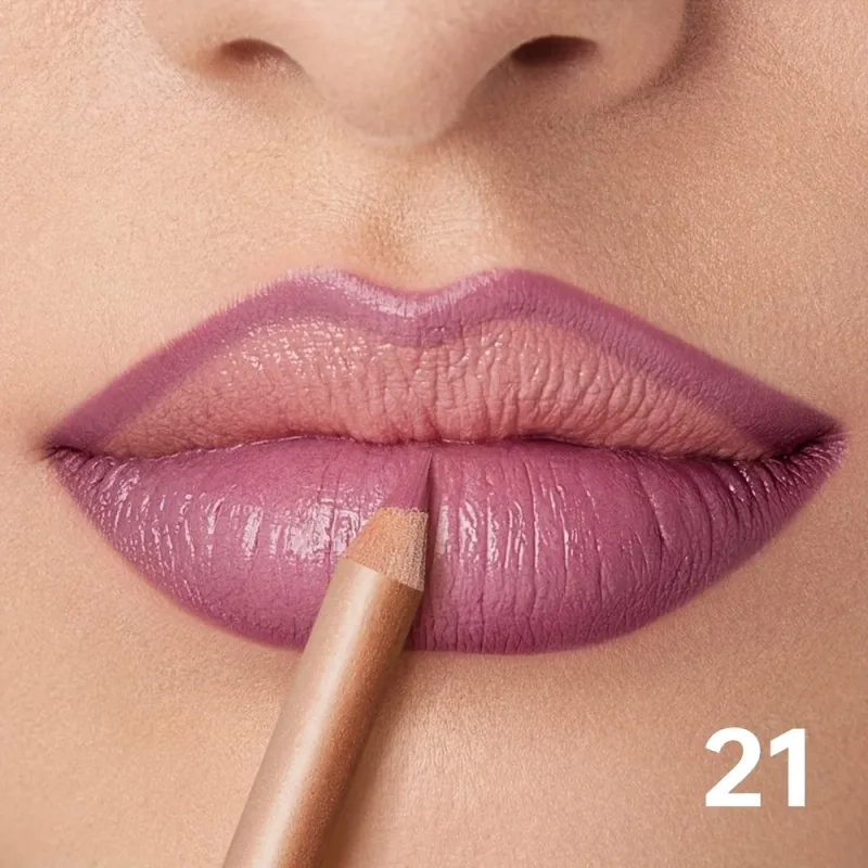 Matte Lip Liner Pencil Nude Long-Lasting Waterproof Smudge-Proof Precise Outline Smooth Creamy Formula