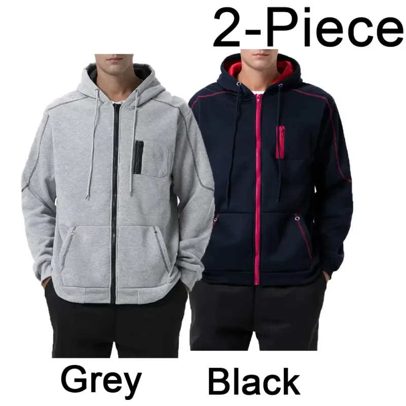 Men's Hoodie Black White Army Green Red Hooded Color Block Fleece Cool Casual Winter Clothing Apparel Hoodies Sweatshirts