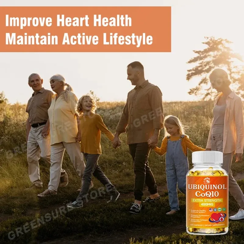 Buy 3 Get 1 Free - CoQ10 Capsules (Ubiquinone) 400mg - Support for Brain Heart & Energy Health – High Absorption Supplement