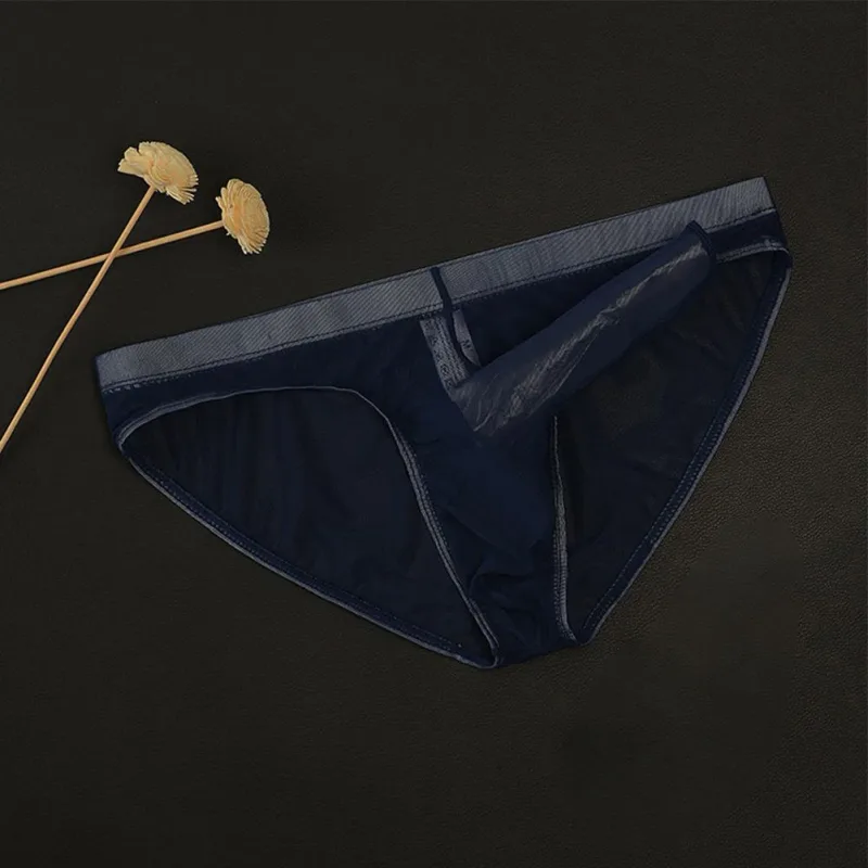 Men Underwear Mesh Transparent Elephant Nose Briefs Thin Lightweight Quick Dry Low Waist Breathable Underpants — image 15