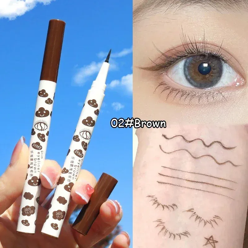 Ultra-thin Natural Matte Liquid Eyeliner Pen Waterproof Quick Dry Lower Eyelash Silkworm Pen High Pigment Smooth Eye Makeup Tool