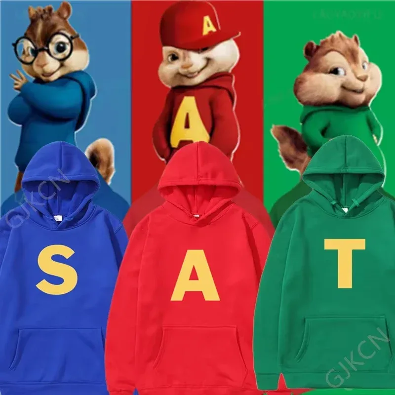 Alvin and The Chipmunks_ The Squeakquel's Pullover Woman Manfashion Drop Shoulder Sweatshirt Available for Best Friend Hoodie