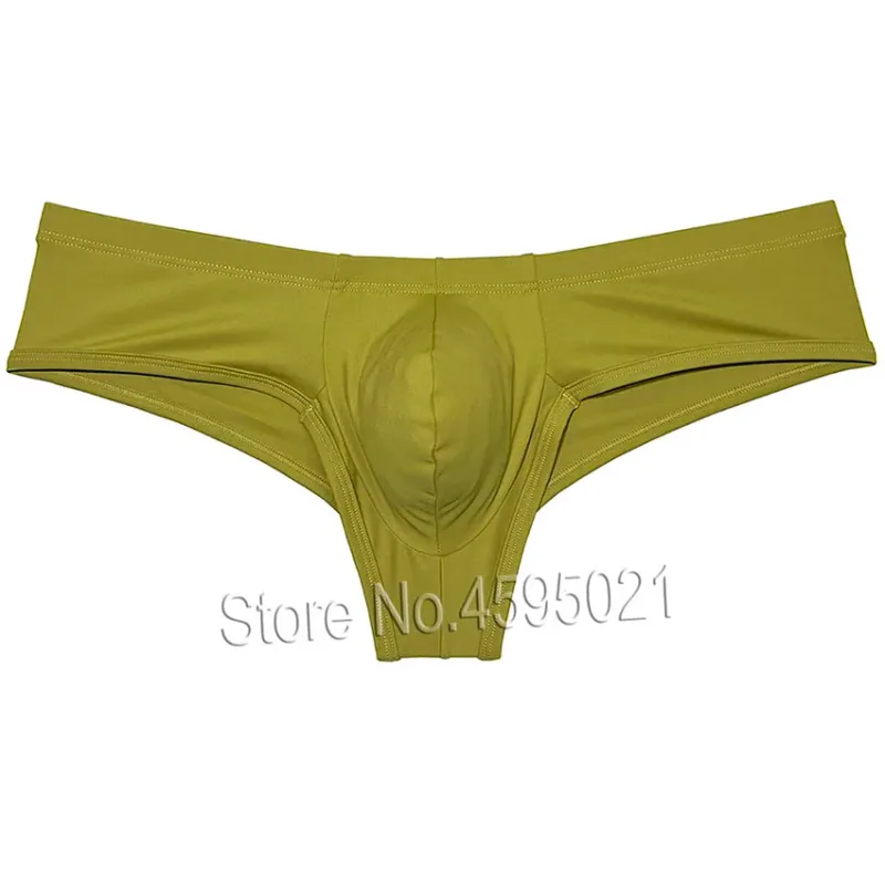 Men's Low Waist Bikini Briefs Underwear Male Bikini Enhance Pouch Boxershorts Micro Trunks Underpants Soft Briefs