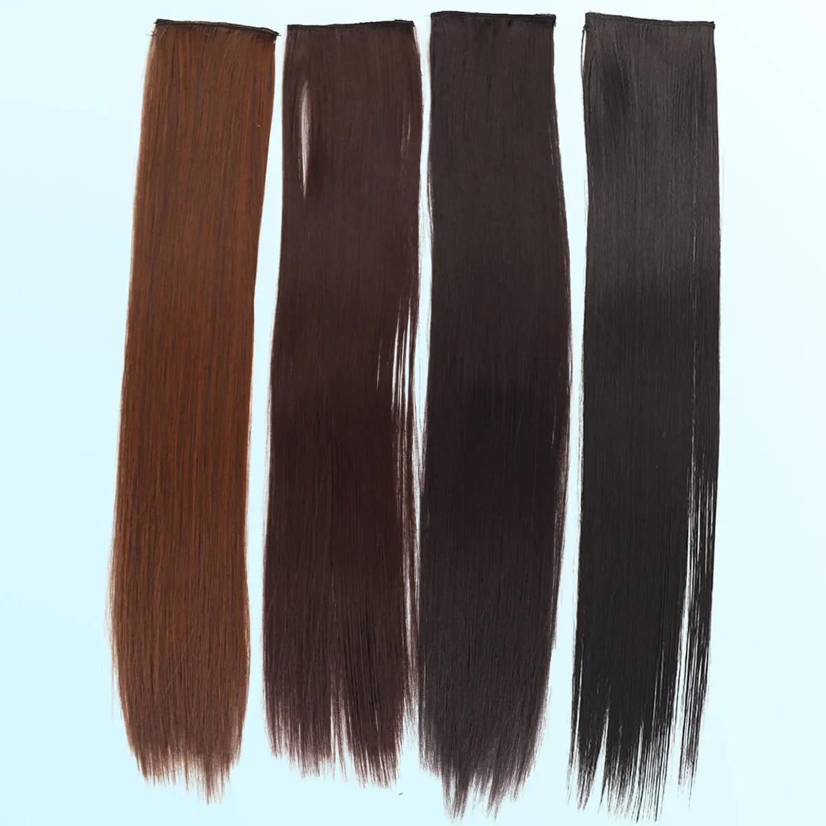 1pcs synthetic 16“20"24“ clip hair extension piece wig women's lightweight top replacement long straight hair