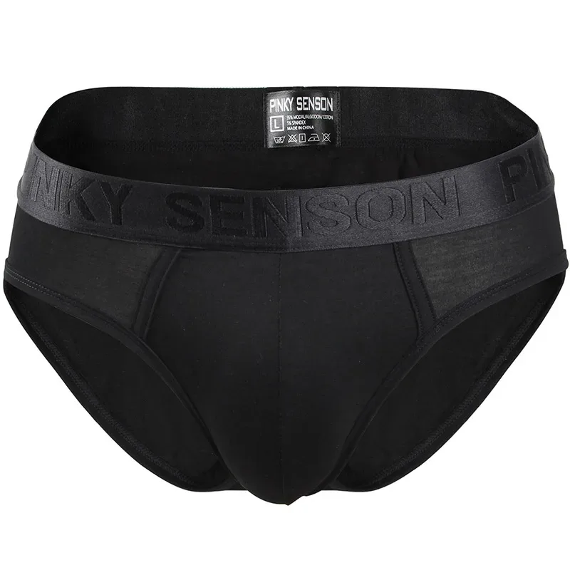 Pinky Seaso Brand Best Selling Sexy Triangle Pants Modal Thin Solid Color Underwear men Modal Briefs Ventilate Plus Size Men