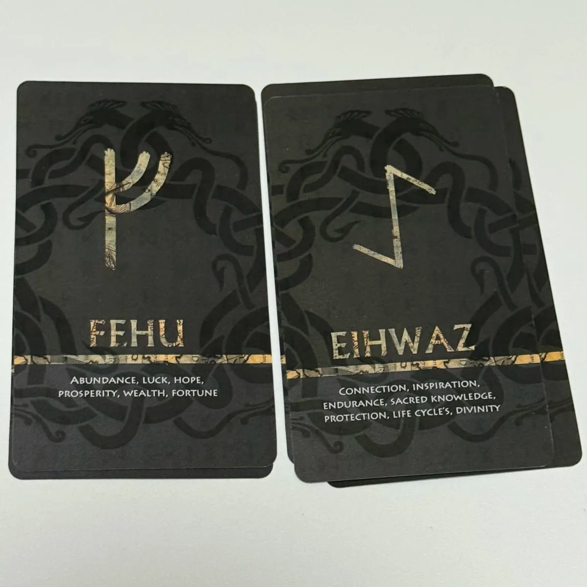 Elder Futhark Rune Cards with Meanings –25 Pcs Norse Mythology Oracle Cards for Fortune Telling & Meditation