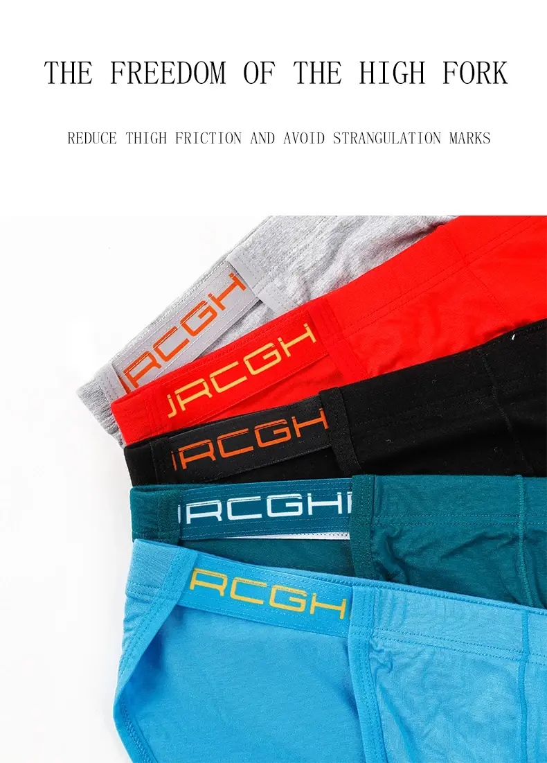 Mens Cotton Briefs Solid Color High Cut Hollow Low Waist Sexy Underwear Wholesale