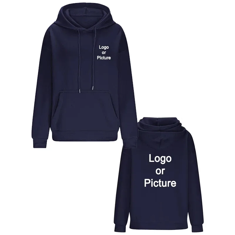 DIY Design Oversize Hoodies Women Fashion Customized Printed Loose Long Sleeve Shoulder Drop Cuff Sweathsirts Pullovers Sudadera