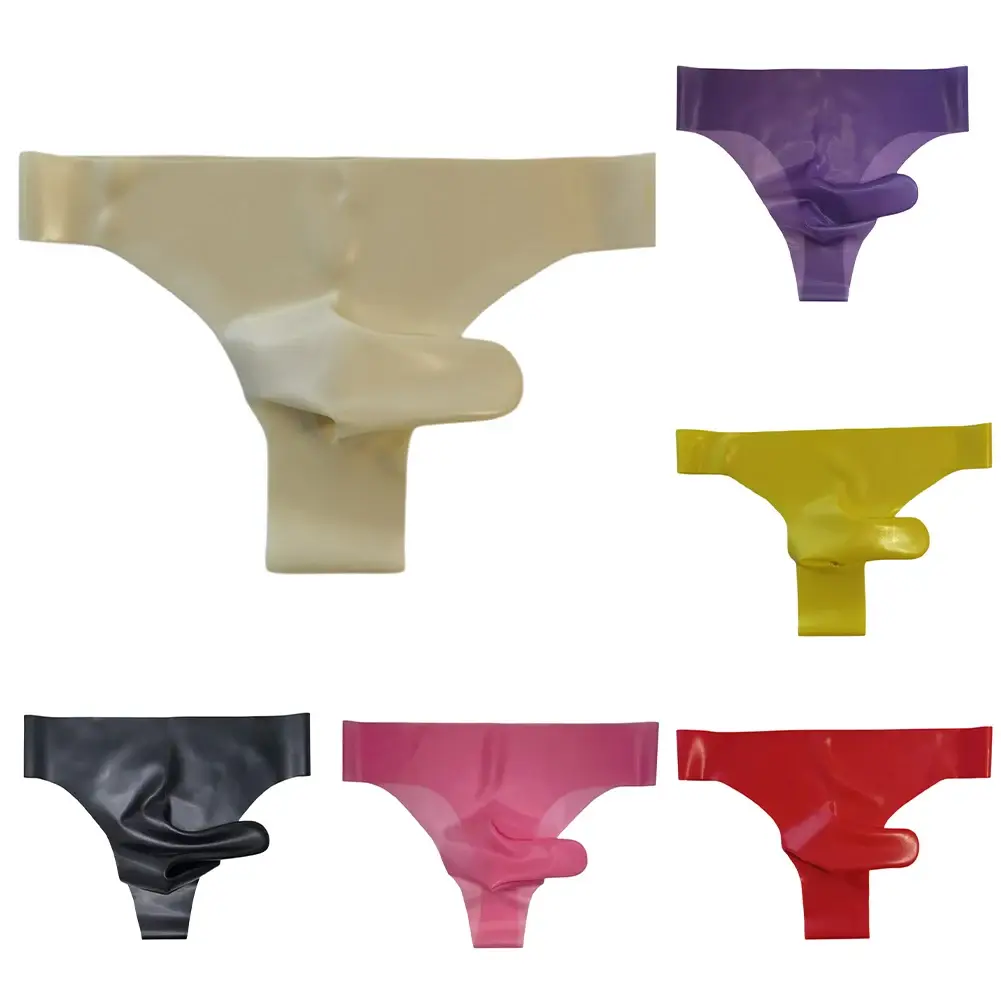 Sexy Nightwear Mens Latex Underwear Comfortable Latex Safety Panties Men\'s Thongs Brand New Condition Classic Brief Style