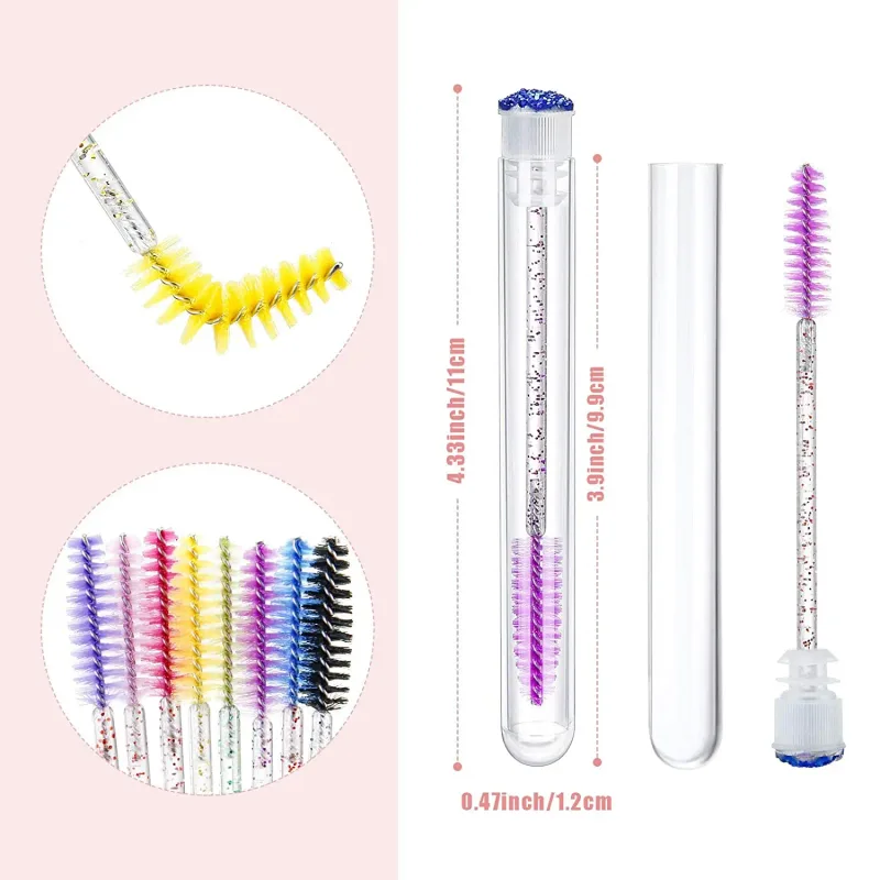50/100pcs Reusable Eyelashes Brush Tube for Eyelash Extension Disposable Mascara Wands Eyebrow Brush Applicator EyeLash Brushes